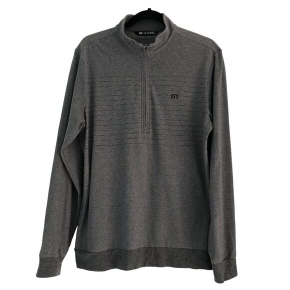 Travis Mathew GOLDEN GATE QUARTER ZIP Pullover California Size Medium Grey Light - Picture 1 of 10